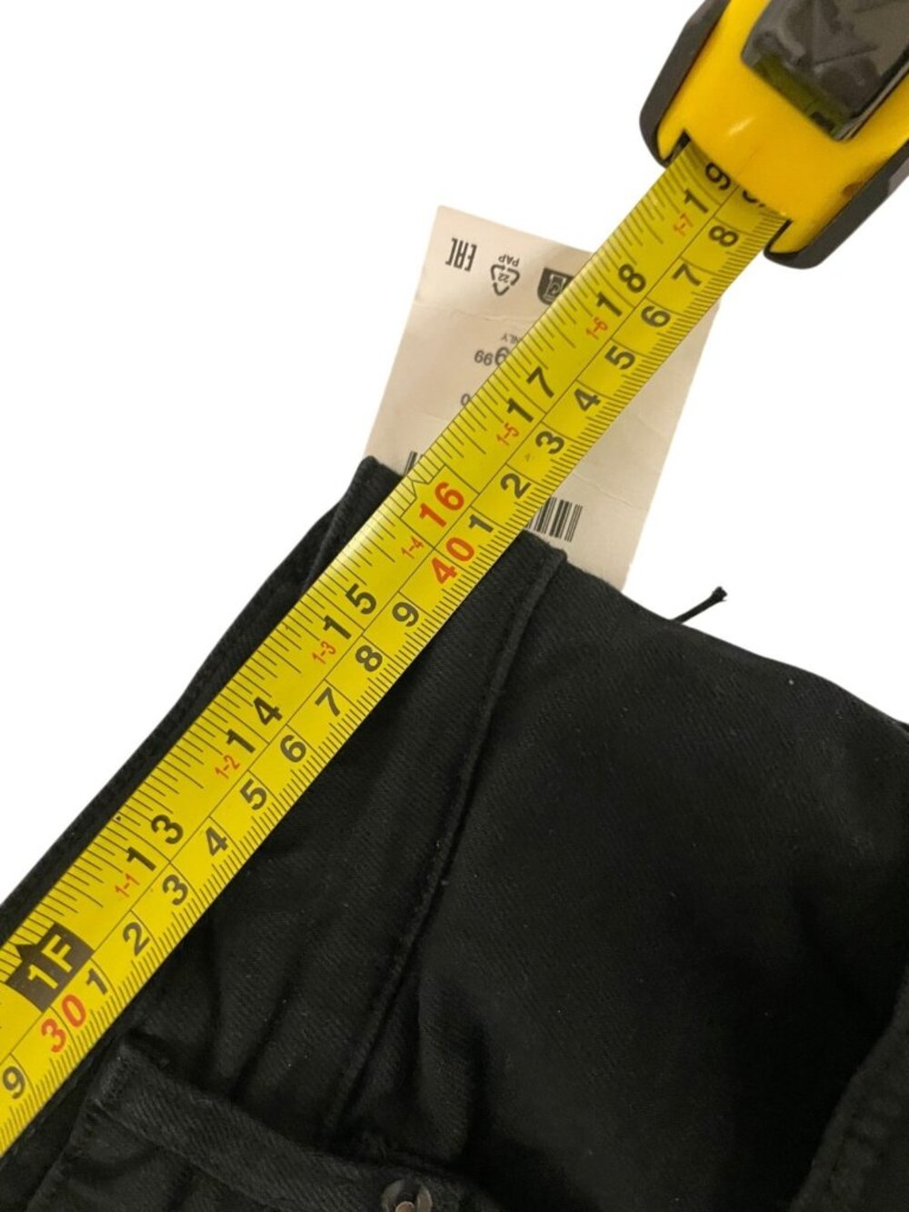 Zara Women Jeans EU 42 US 10 Black Straight High Waist Cotton Blend 8246/244 NWT - Picture 10 of 12